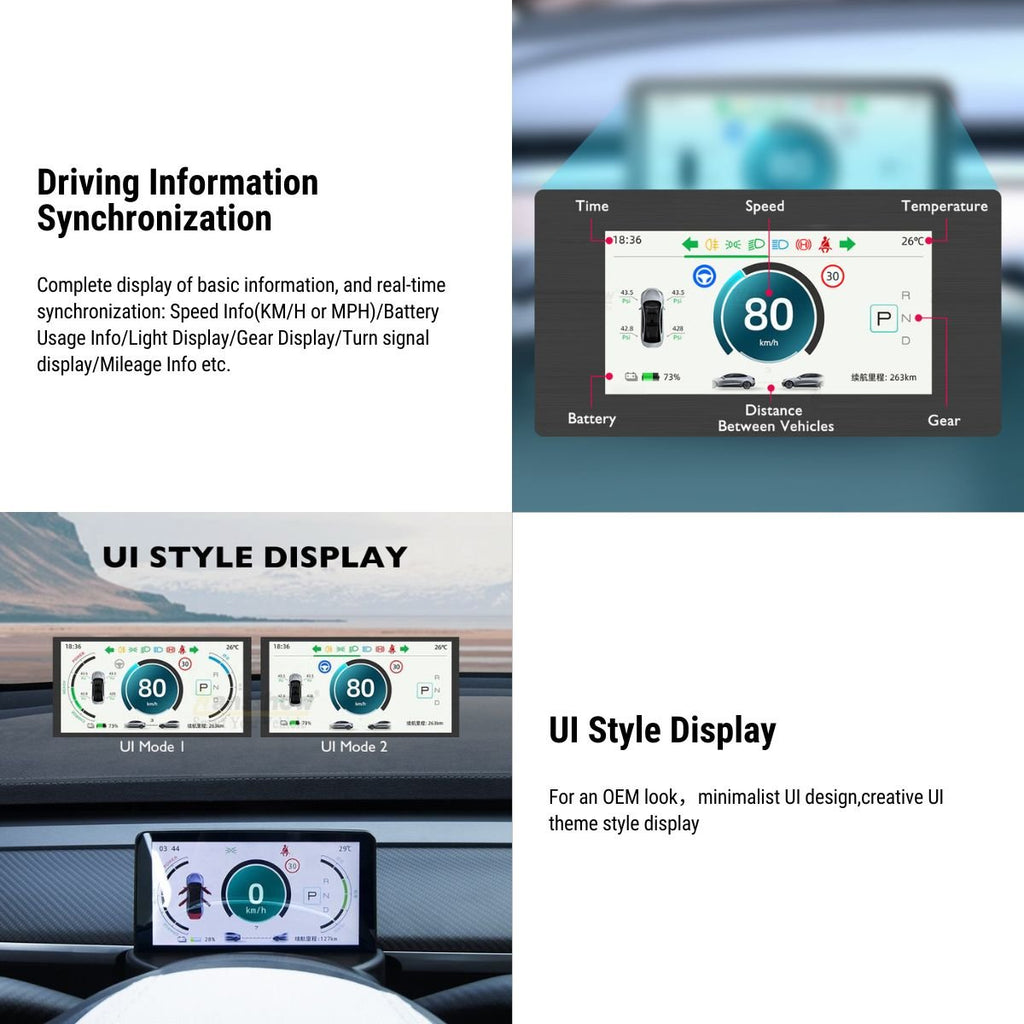 5.16'' Display Dashboard Instrument for Tesla Model 3 / Model Y