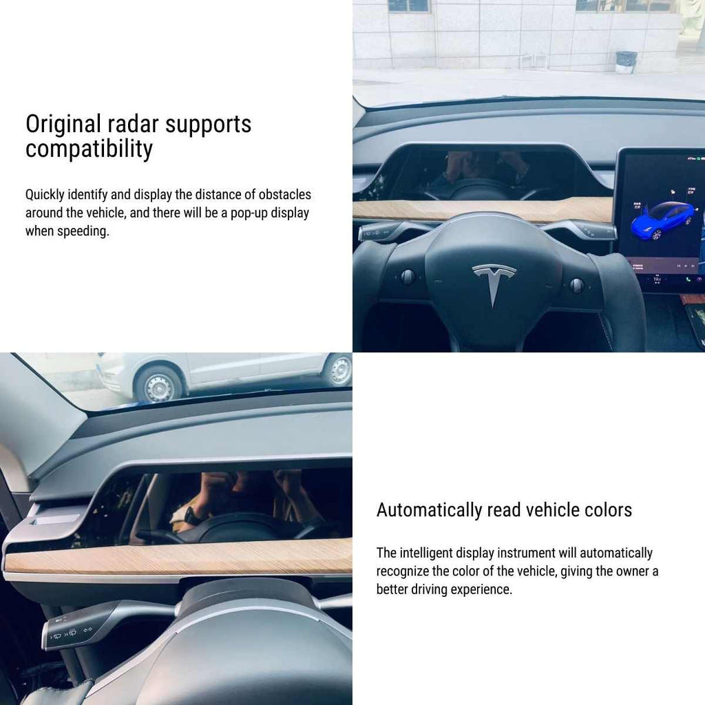 Integrated Dashboard Display for Tesla Model 3/Y 2021-2022 (Only for AMD; For Left-hand drive)